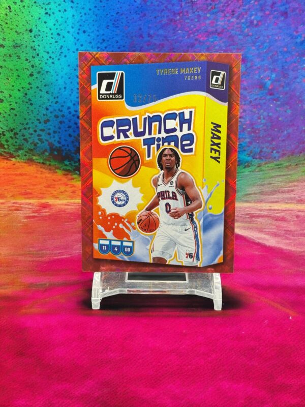 2024-25 Donruss Crunch Time Diamond Red 32/75 #13  Tyrese Maxey