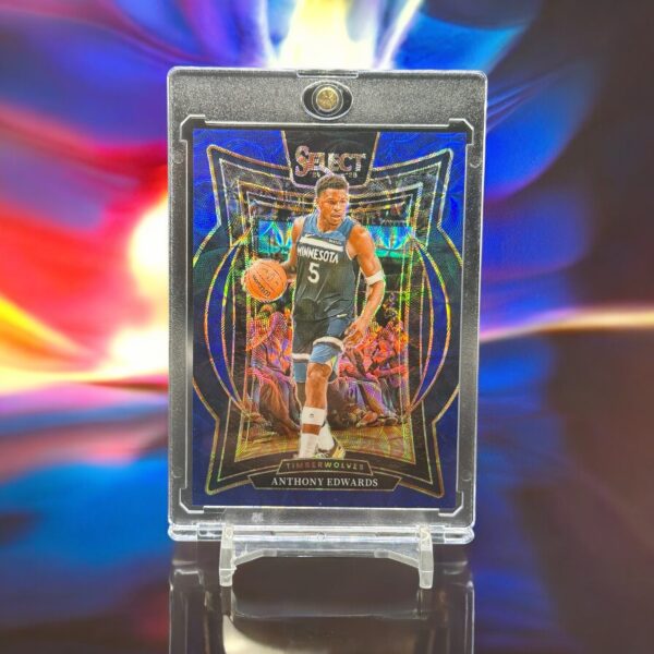 2024-25 Panini Select – [Base] – Blue Scope Prizm 100/249 #23 Concourse – Anthony Edwards