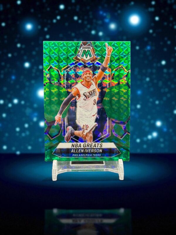 2023-24 Panini Mosaic - [Base] - Green Mosaic Prizm #300 NBA Greats - Allen Iverson