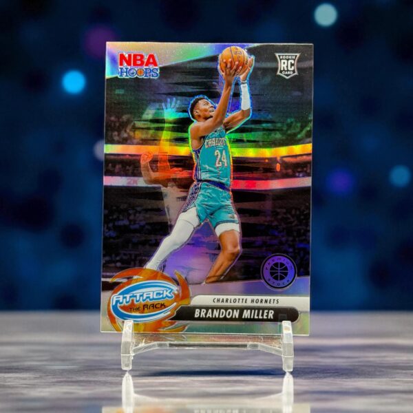 2023-24 Panini NBA Hoops Premium Stock - Attack The Rack - Silver Prizm #10 Brandon Miller