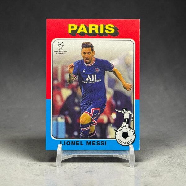 2021-22 Topps UEFA Champions League - 1975-76 Topps Footballers #75-14 Lionel Messi **